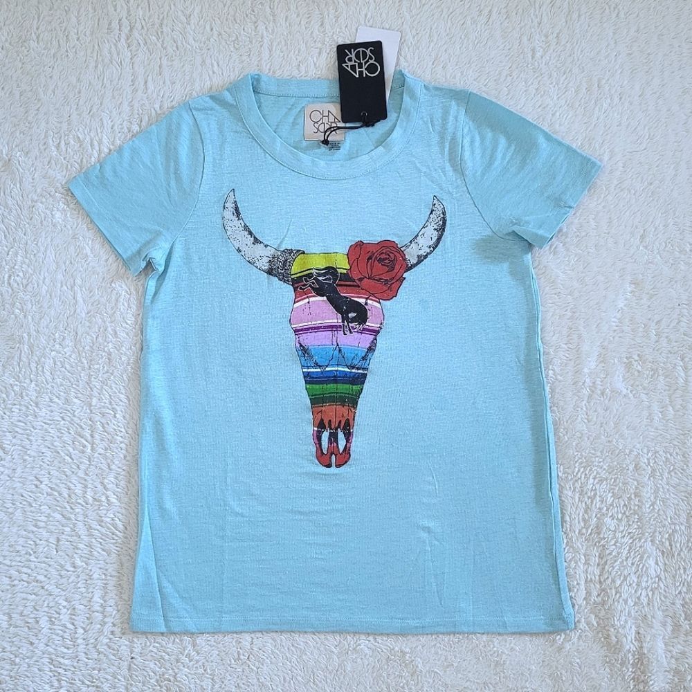 Chaser "Santa Fe Cow🐂 Skull💀" Graphic Tee👕 - NWT - Picture 11 of 14